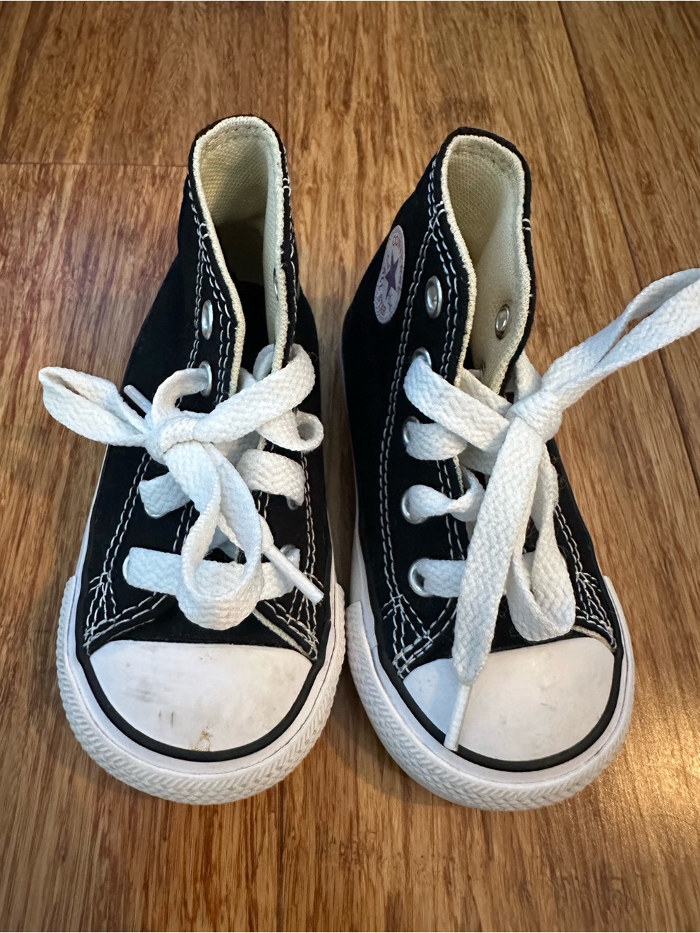 Converse Toddler Black Canvas High-Top Sneakers